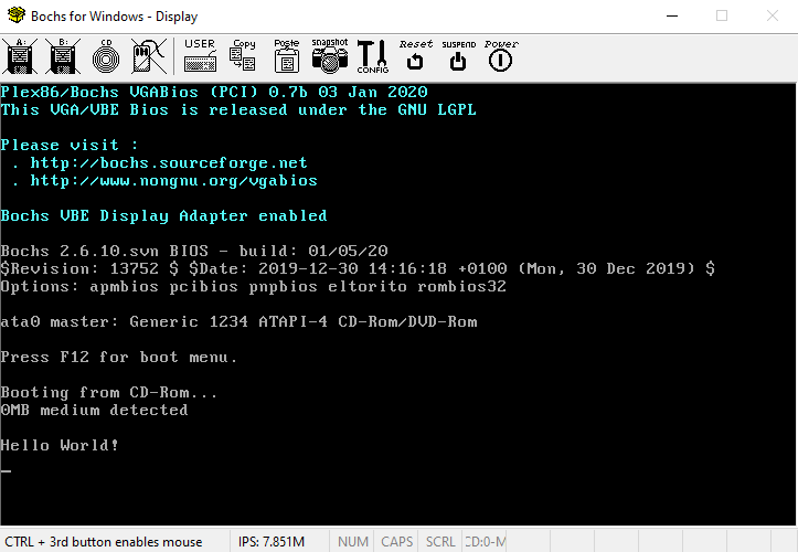 16bit bootloader working